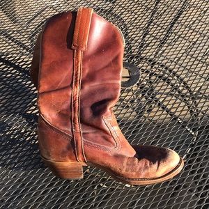 Vintage authentic distressed cowboy boots